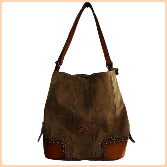 NWT 2X HP Beautifully Detailed Large Tan/Brown Crossbody Shoulder Bag - Picture 12 of 13